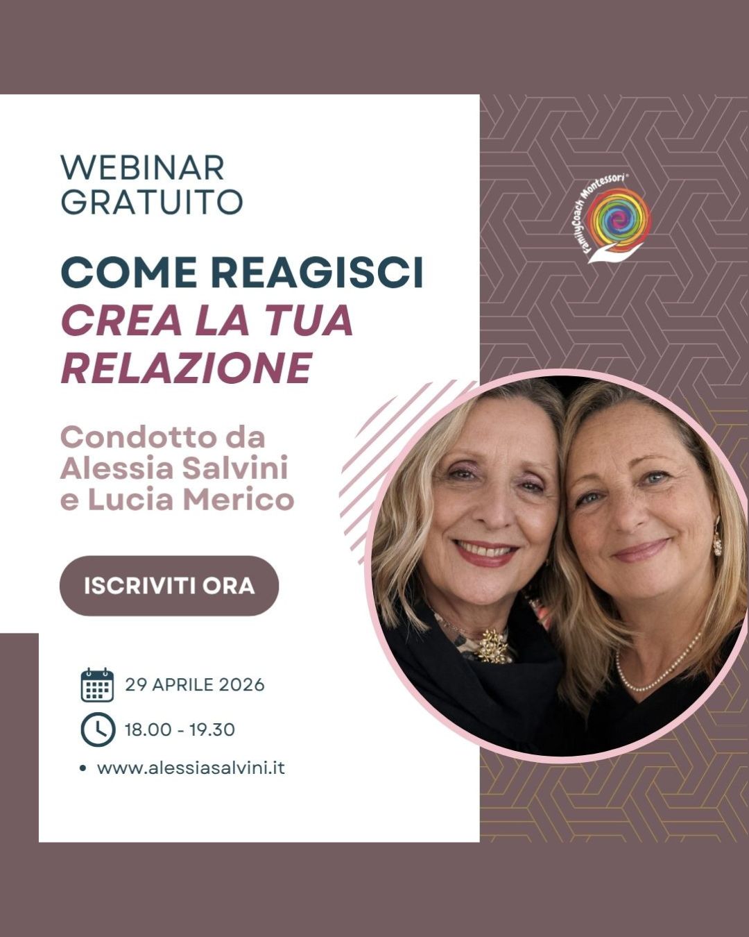 webinar come re-agisci crea la tua relazione